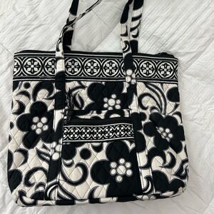 Vera Bradley Black and White Floral medium Tote